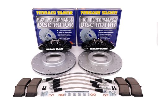 Toyota Land Cruiser TT Extreme Big Brake Kit 6 Pot Front – Suits Manual Locking Hubs