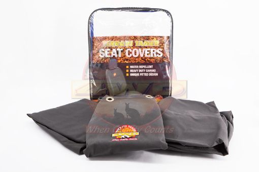 SEAT Cover SET FRONT Drv&pass Bucket WITH S/I Airbag GREY – Toyota Land Cruiser 70 Series
