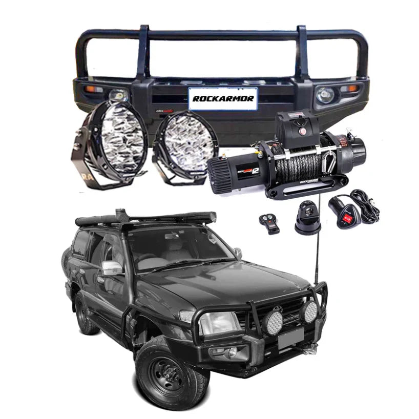 Rockarmor Premium Bullbar Frontal Combo To Suit Toyota Land Cruiser Fj105 1998-2002 (Live Axle)(Full Bar Replacement)