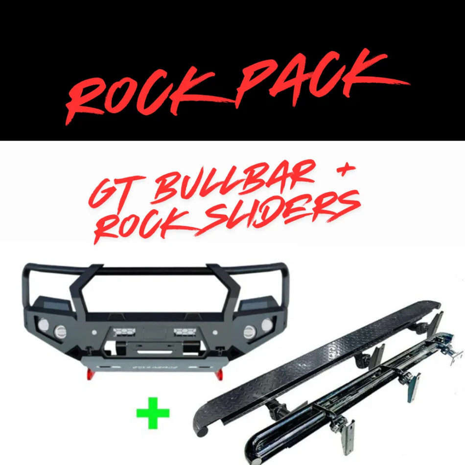 Rockarmor Rock Pack — Toyota Land Cruiser 79 03/2007 - 11/2023 | GT Hoop Bullbar + Rock Sliders